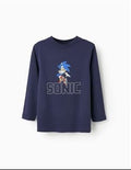 Tricou Băieți Zippy Mânecă Lungă Sonic Bleumarin | 11-12 ani | NOU CU ETICHETĄ