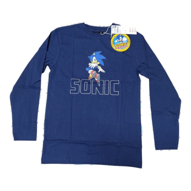 Tricou Băieți Zippy Mânecă Lungă Sonic Bleumarin | 11-12 ani | NOU CU ETICHETĄ