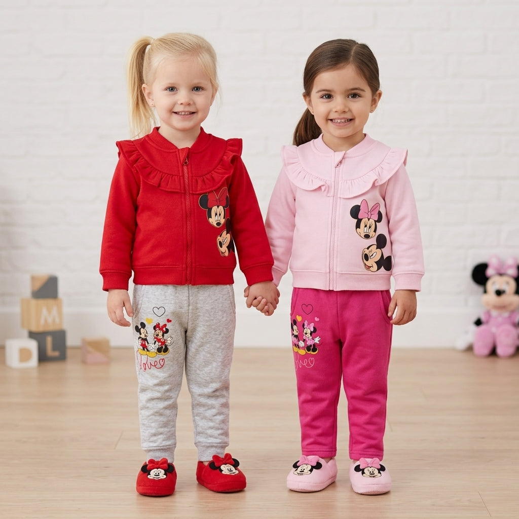 Set Minnie Mouse Bebe rosu