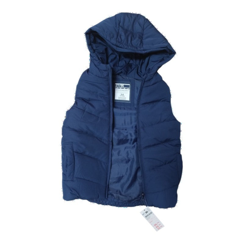 Vestă matlasată puffer cu glugă băieți Zippy Pongee Bleumarin, mărime 5-6 ani - Nouă cu etichetă