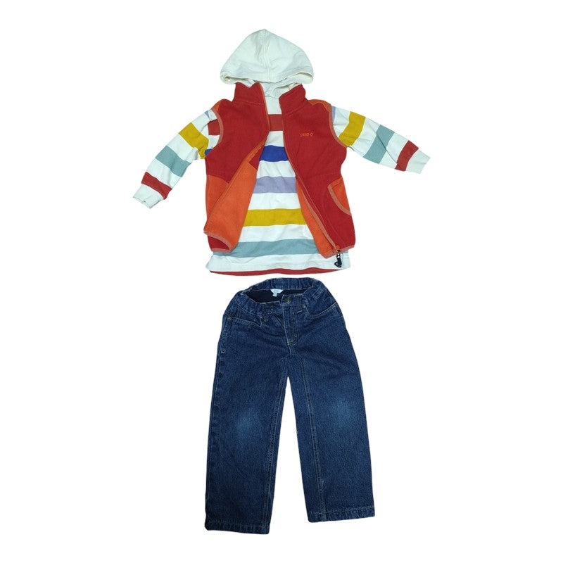 Lot iarnă băiat 5-6 ani second-hand cu geacă H&M (13 piese)