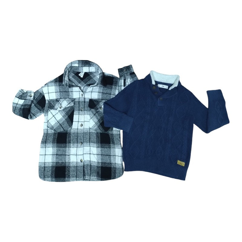 Lot iarnă băiat 5-6 ani second-hand cu geacă H&M (13 piese)