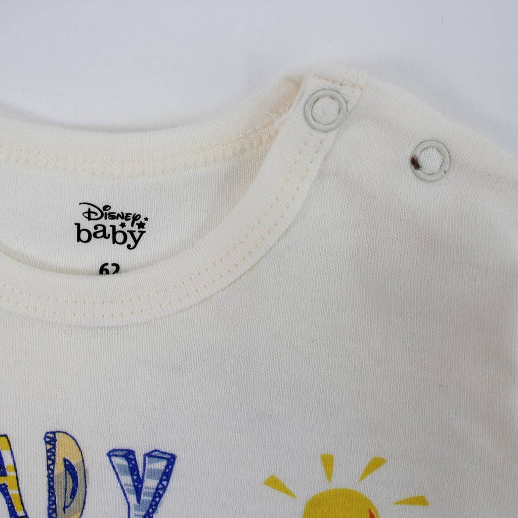 Compleu Disney Baby Simba din bumbac, crem și bleumarin