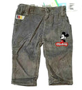 Pantaloni catifea raiata bele Mickey Mouse gri
