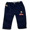 Pantaloni Catifea Raiată Bebeluși Disney Baby Mickey Mouse Bleumarin
