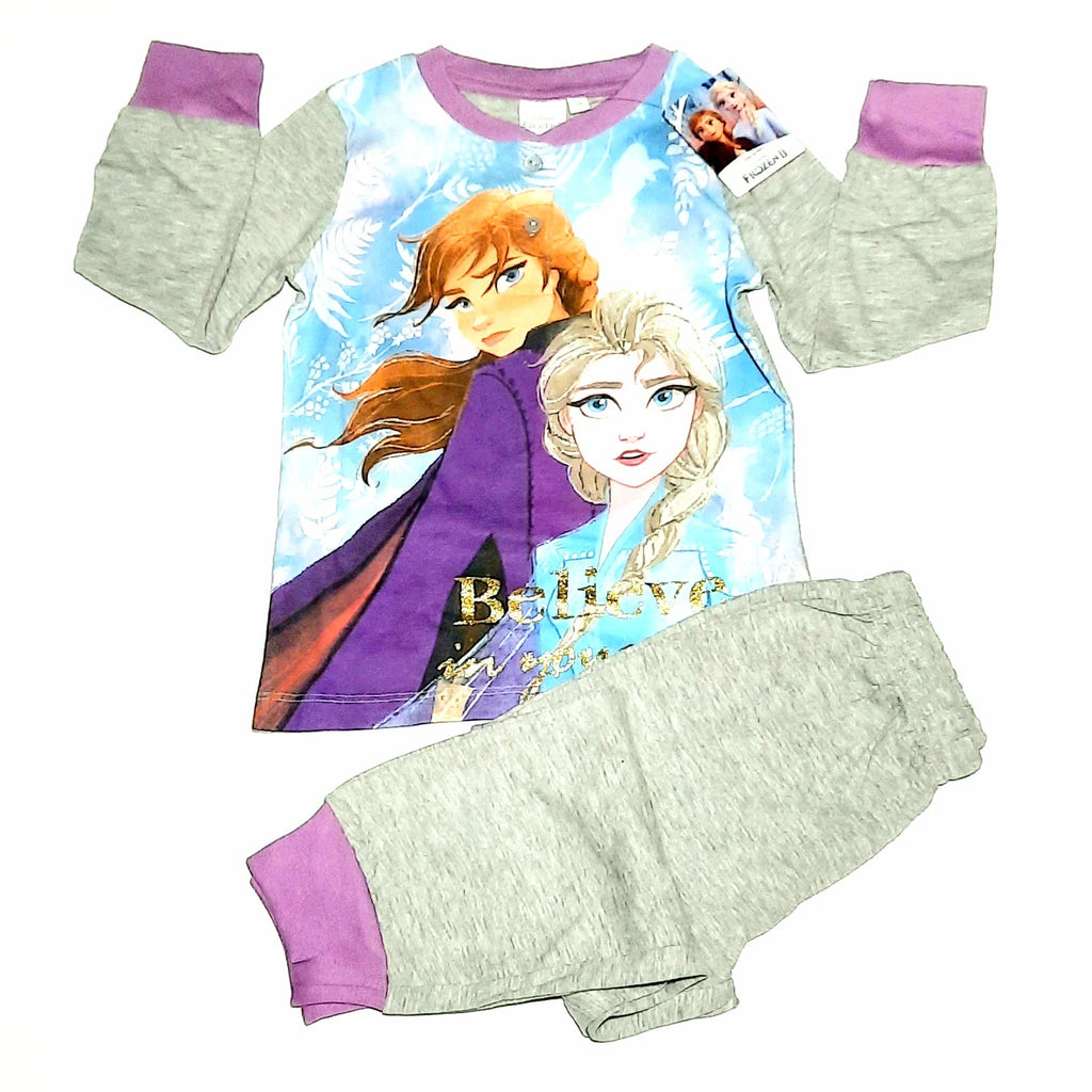 Pijama Frozen Polara gri fetite