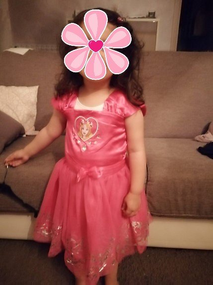 Rochiță fetițe Principessa cu fundiță și detalii strălucitoare, roz sau fucsia