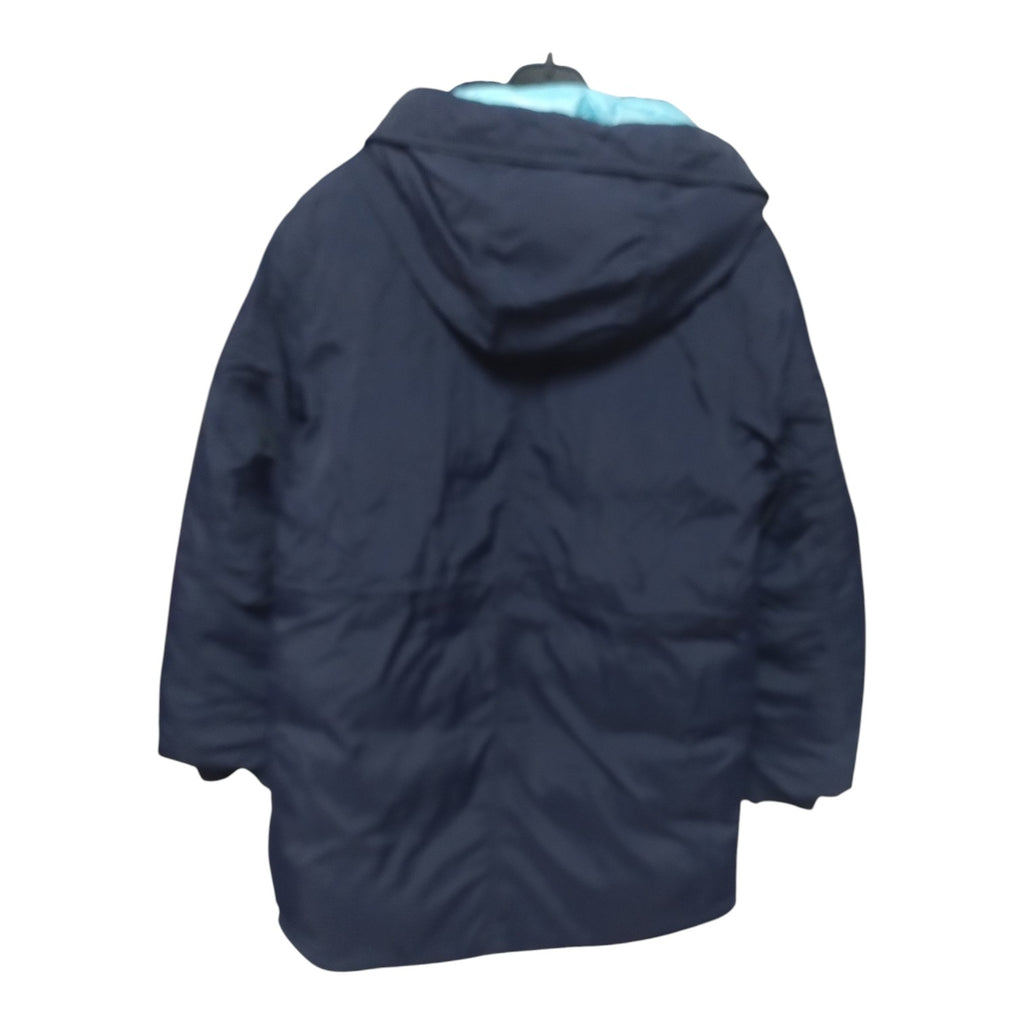 Geacă Lungă de Iarnă H&M Tip Parka cu Glugă și Căptușeală Turcoaz – (Mărimea 9-10ani | Second Hand