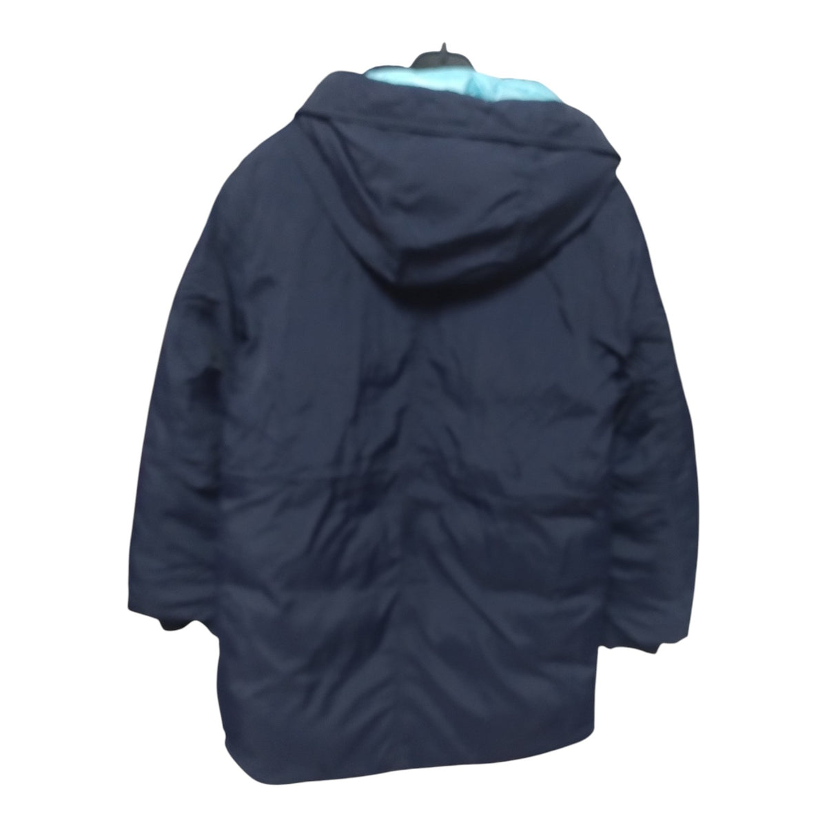 Geacă Lungă de Iarnă H&M Tip Parka cu Glugă și Căptușeală Turcoaz – (Mărimea 9-10ani | Second Hand