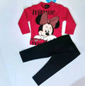 Compleu Bebe Fată Disney Minnie Mouse Bluză Roșie + Colant Negru