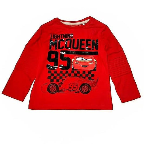 Bluza baieti Disney Cars Lightning McQueen rosu 8 ani