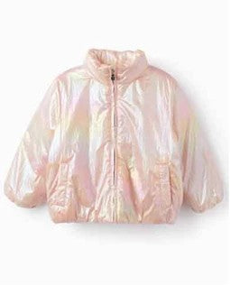 Geacă Fete Zippy Puffer Iridescentă