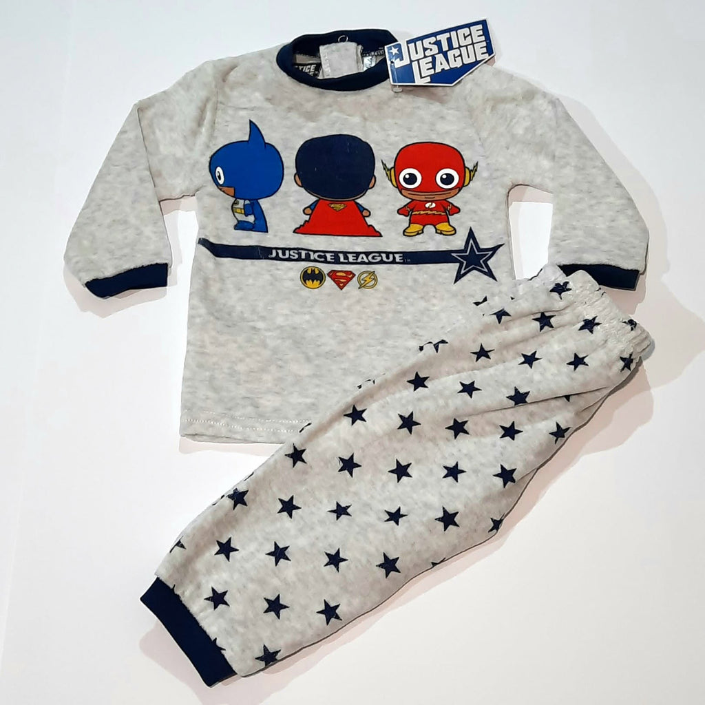 Pantaloni pijama velur gri cu stelute bleumarin