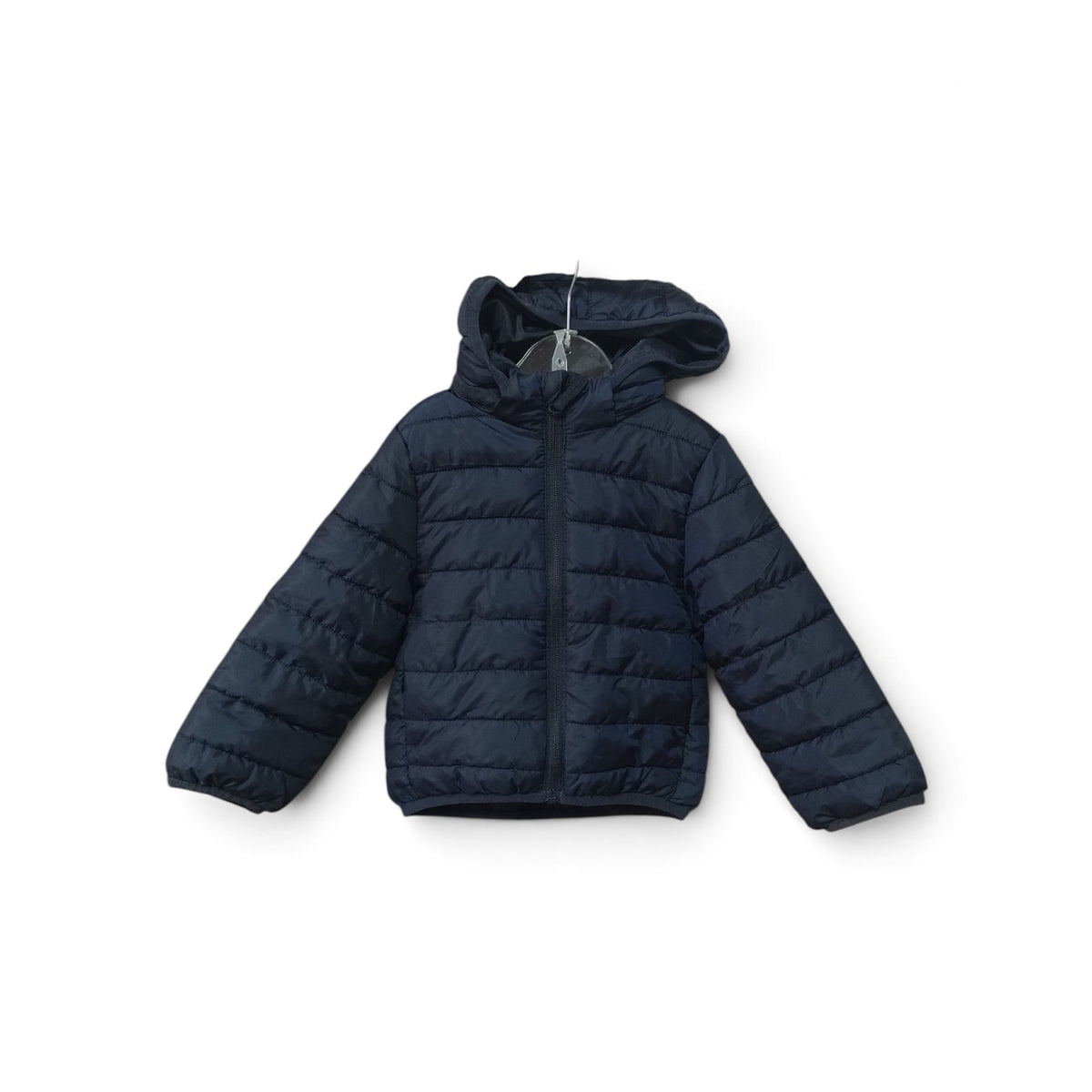 Geacă de Iarnă Puffer H&M cu Glugă Detașabilă și Buzunare Mari, Negru – Mărimea 134-140 (8-10 Ani) | Second Hand Premium