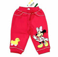 Pantaloni Disney Baby Minnie Vătuiți Roșu – Bumbac 100% | 12-18 și 23 luni