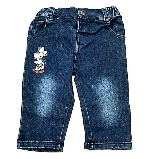 Blugi fetițe albastri denim vedere față