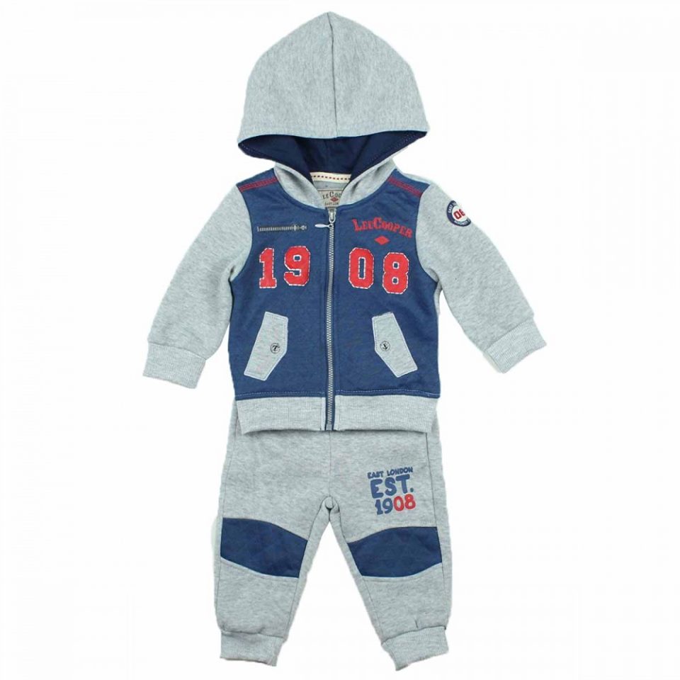 Trening Vătuit Bebe Lee Cooper Est. 1908 - Gri Melanj și Bleumarin cu Glugă