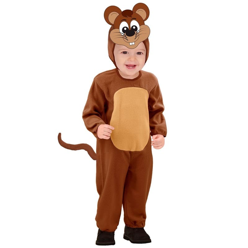 Costum de carnaval șoricel Widmann pentru copii, maro