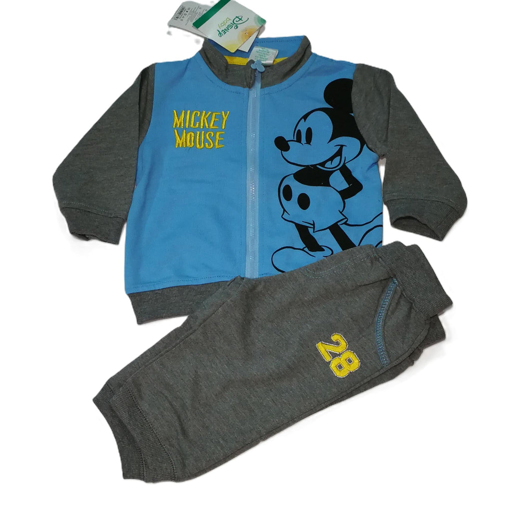 Trening Disney Baby Mickey Mouse - Jacketă Albastruă cu Pantaloni Gri